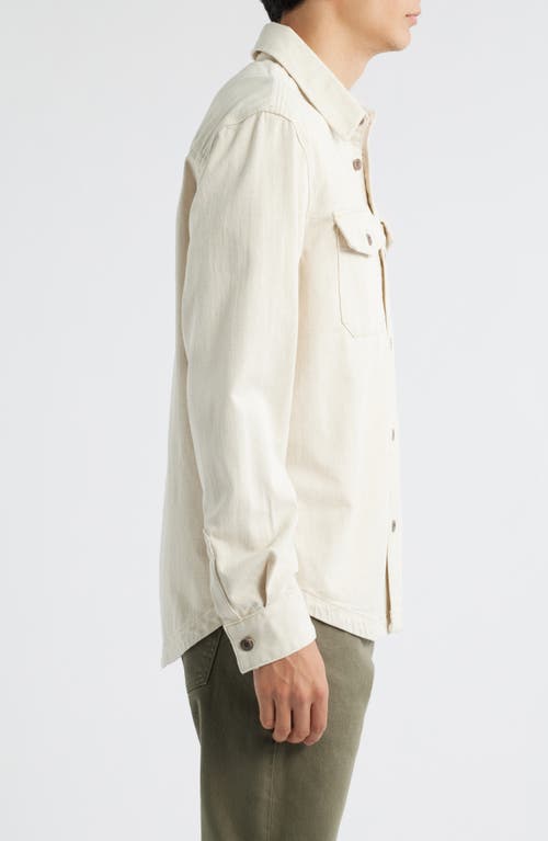 Ag Elias Twill Shirt Jacket In Neutral