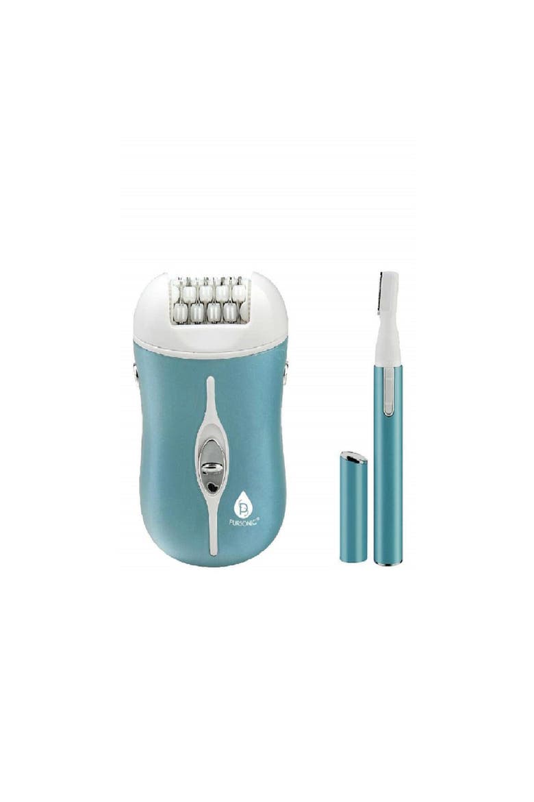 Rechargeable Epilator & Bikini Trimmer, Main, color, Turquoise