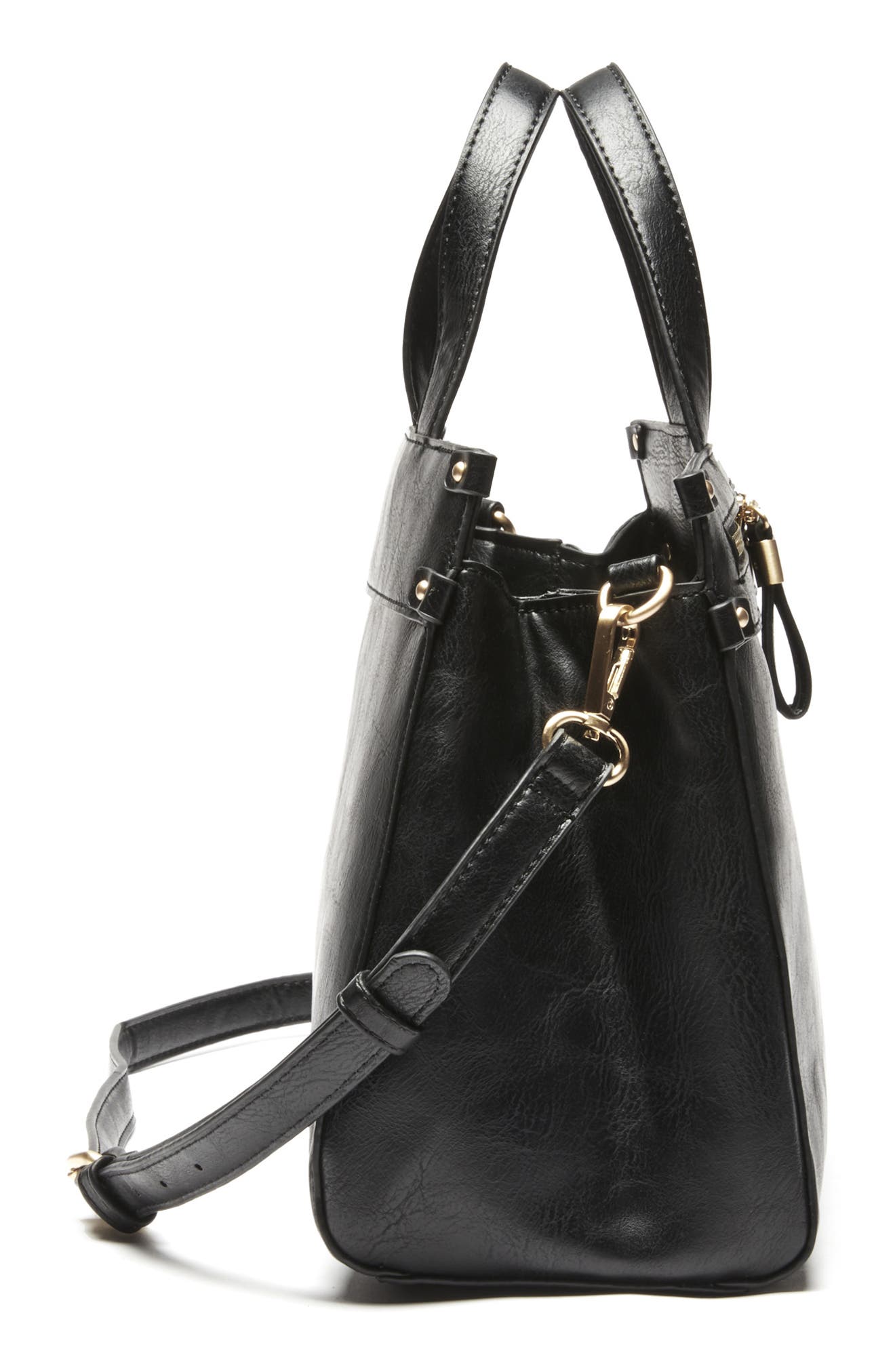 Sole Society Zypa Faux Leather Satchel, Alternate, color, 