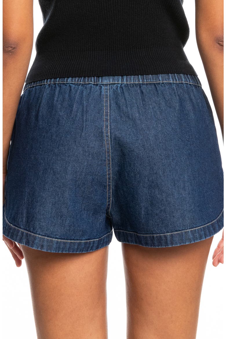 New Impossible Drawstring Cotton Denim Shorts, Alternate, color, DARK INDIGO