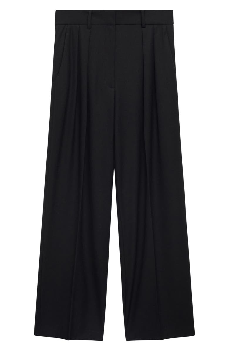 MANGO Pleated Wide Leg Pants, Alternate, color,
