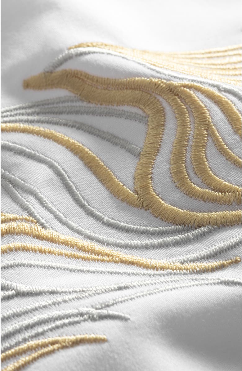 Togas Vellar embroidery duvet cover, Alternate, color, White