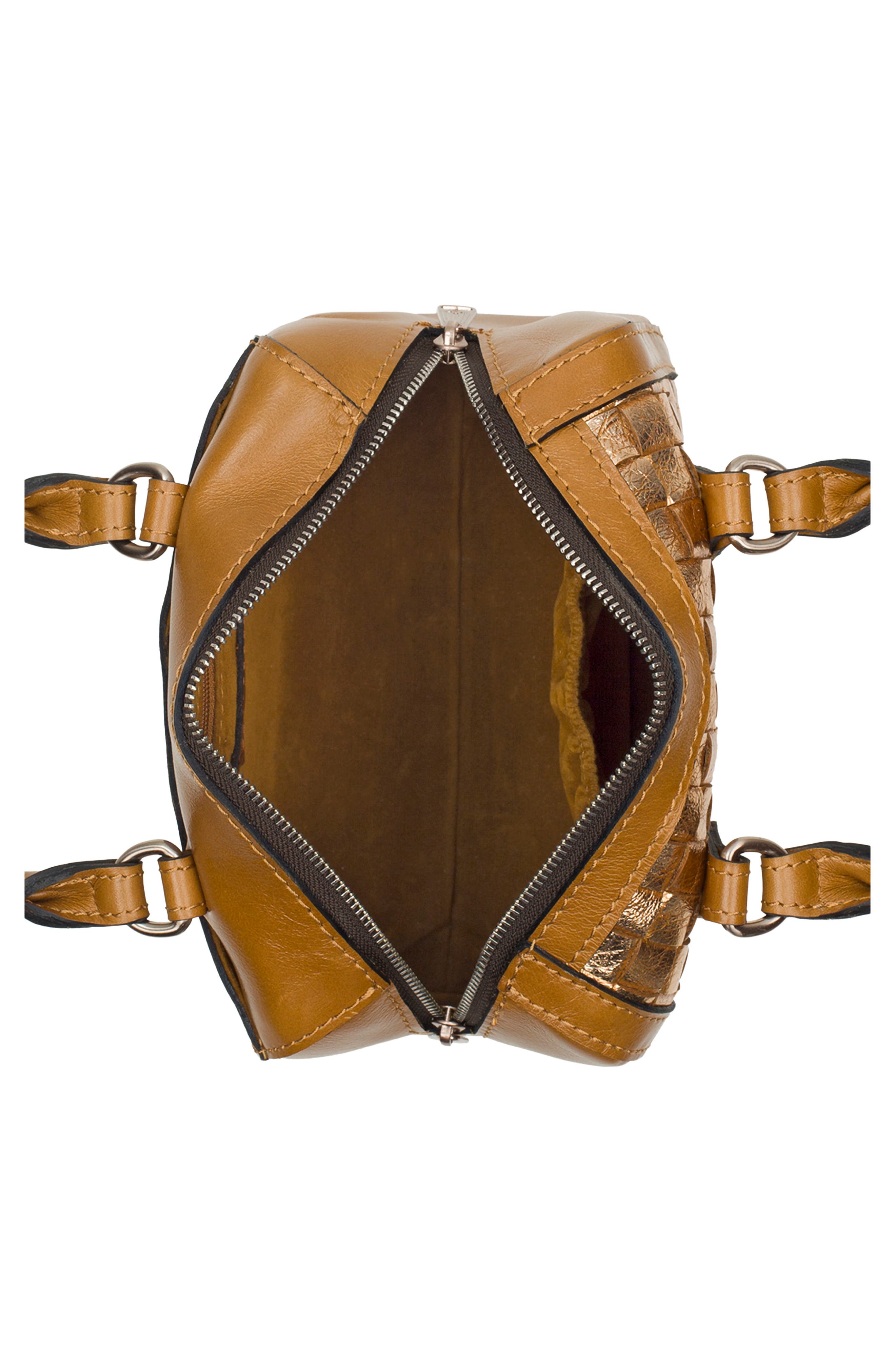 Rodez Woven Leather Handheld Bag, Alternate, color, LIGHT TAN