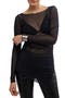 Something Extra Animal Print Semisheer Mesh Tunic