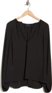 Longchamp Split Neck Long Sleeve Top