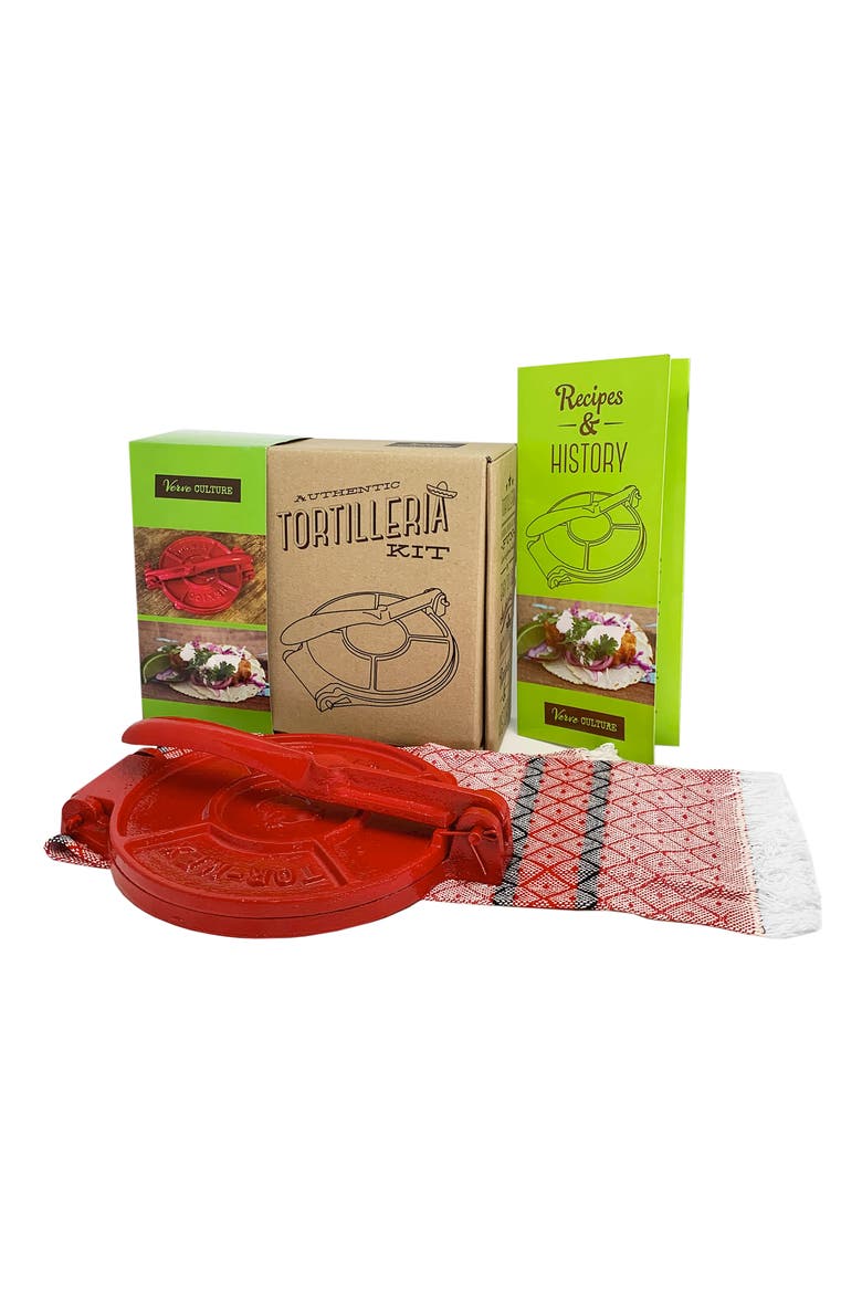 Red Cast Iron Tortilla Kit, Alternate, color, RED