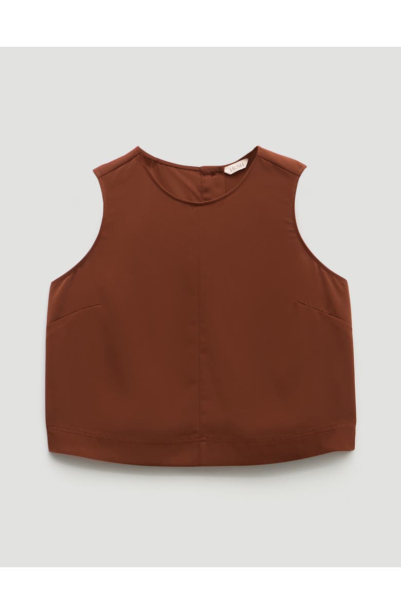 Hush Vera Satin Shell Top, Alternate, color, Toffee Brown