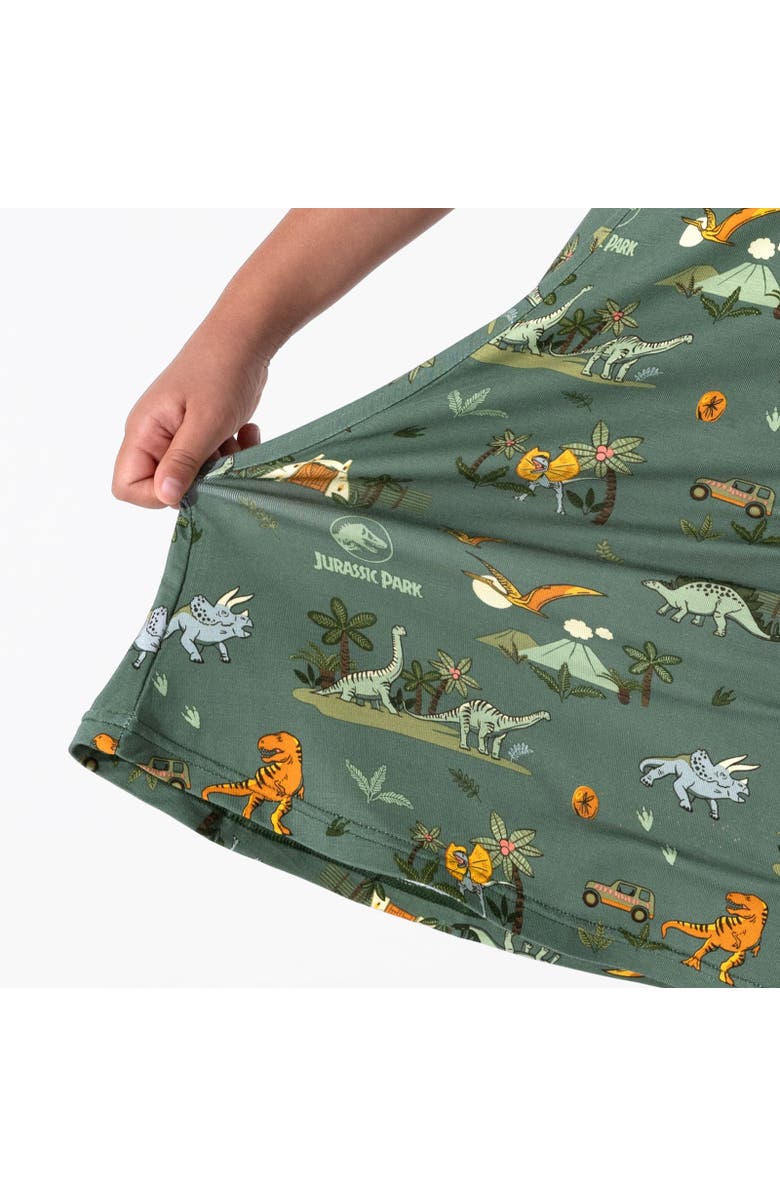 Bellabu Bear Kids' Jurassic Park Safari Short Sleeve Dress, Alternate, color, Jurassic Park: Safari