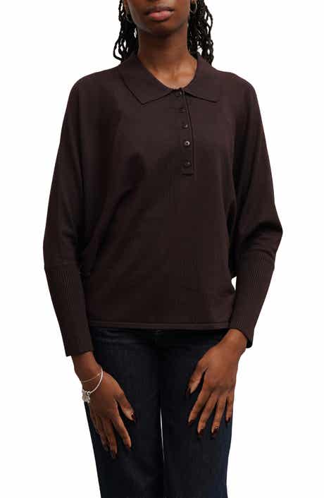 Polo Dolman Sleeve Sweater