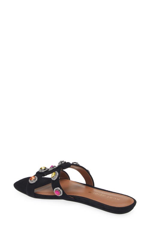Kurt Geiger Suede Embellished Octavia Sandals In Black
