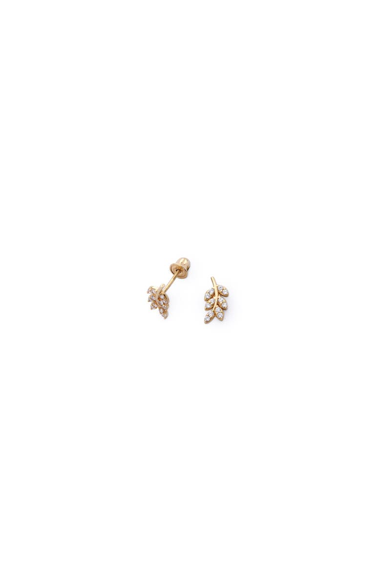 Arte Nova Jewellery Folha Earrings, Main, color, Gold 19,2K