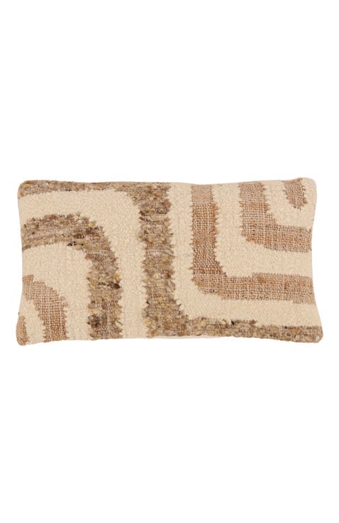 Cairo Handwoven Jute & Wool Lumbar Pillow