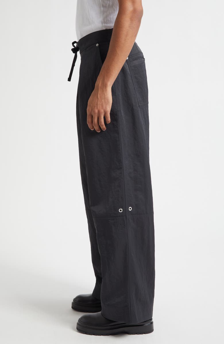 AMI PARIS Wide Leg Nylon Pants, Alternate, color, Anthracite