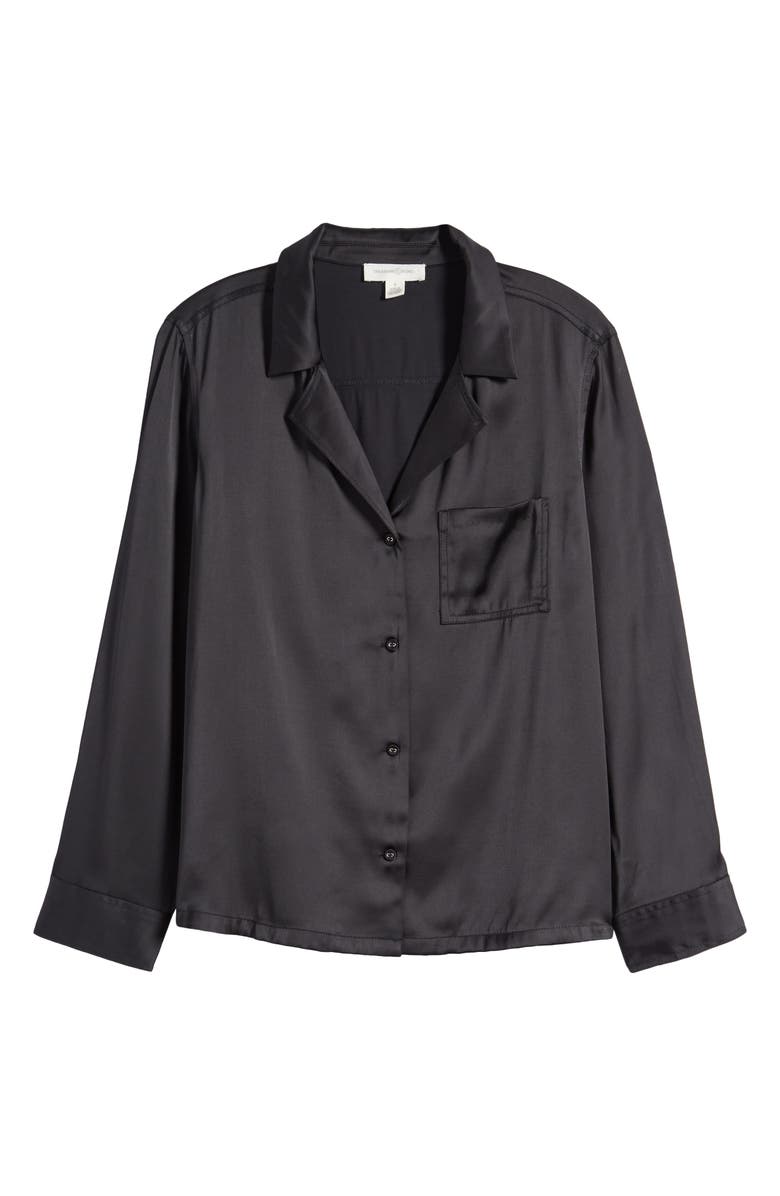 Treasure & Bond Satin Button-Up Top, Alternate, color, 