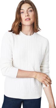 Jessica London Cable Crewneck Sweater