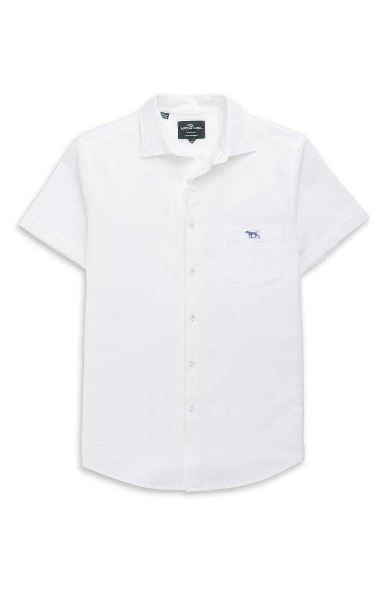 Rodd & Gunn Airtex Short Sleeve Cotton Button-Up Shirt, Alternate, color, Blanc