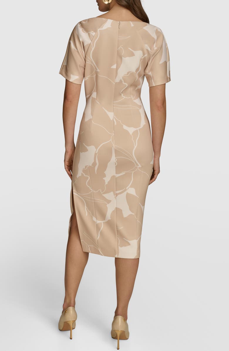 Donna Karan New York Watercolor Print Midi Dress, Alternate, color, 