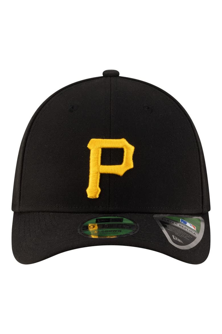 Men's New Era  Black Pittsburgh Pirates Player Replica 39THIRTY M-Crown Flex Hat, Alternate, color, Black