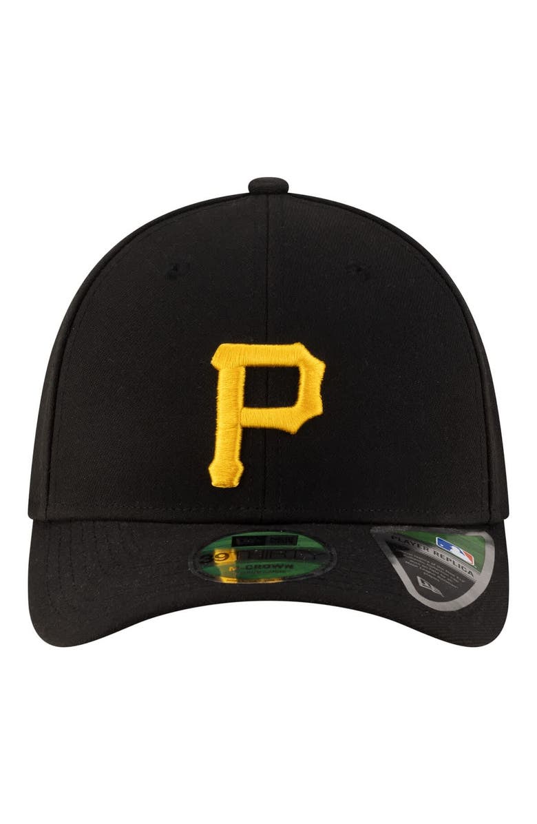 New Era Men's New Era  Black Pittsburgh Pirates Player Replica 39THIRTY M-Crown Flex Hat, Alternate, color, Black
