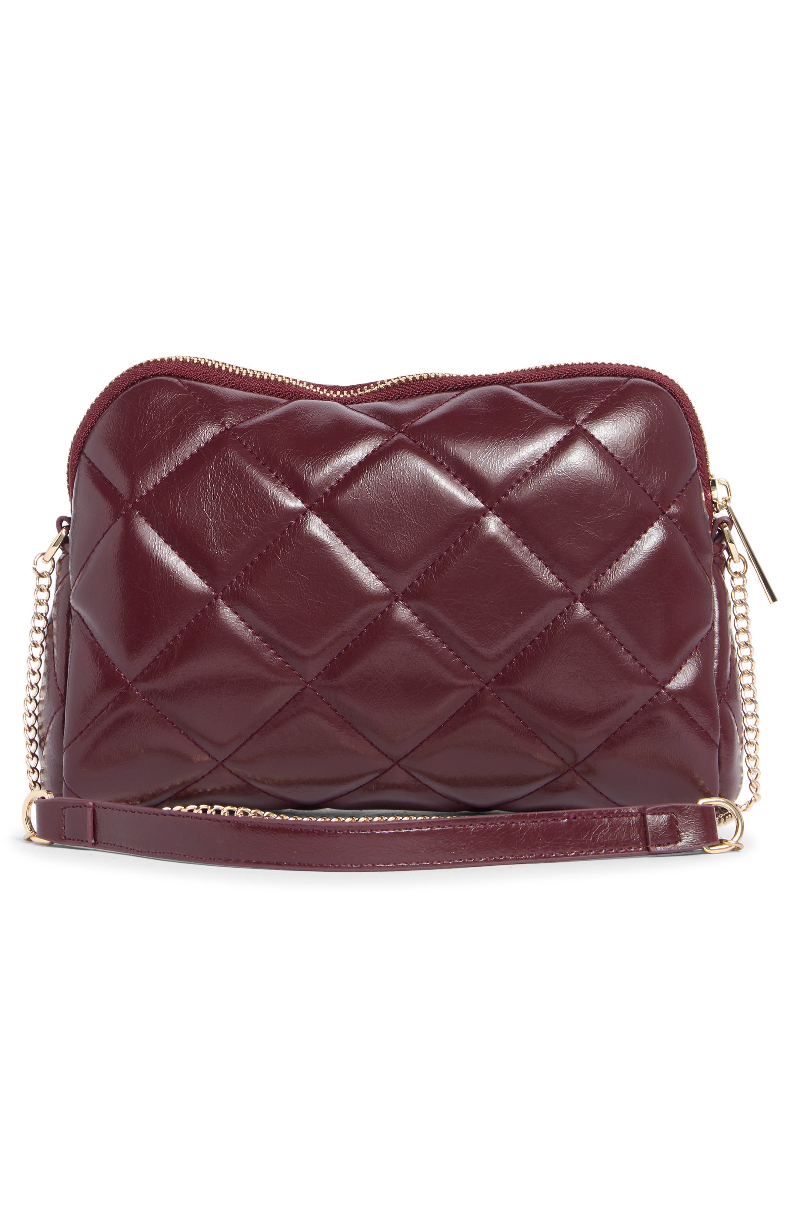 Lilibet Faux Leather Crossbody Bag, Main, color, BORDEAUX GLOSSY