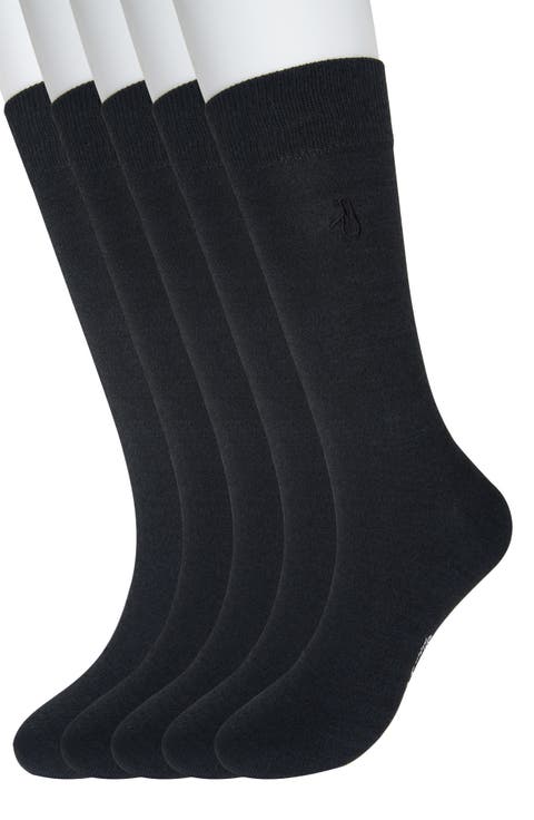 Solid Heather Mix 5-Pack Crew Socks