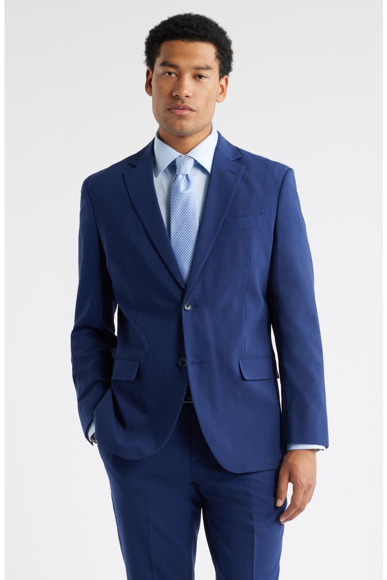 Henrik Trim Fit Solid Stretch Wool Suit Jacket, Main, color, NAVY PEACOAT