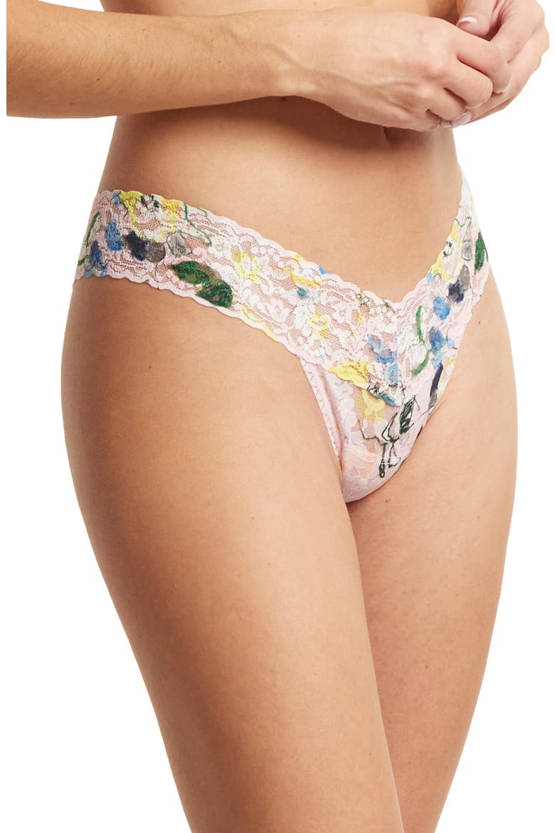Print Low Rise Thong, Alternate, color, CANNES YOU BELIVE IT