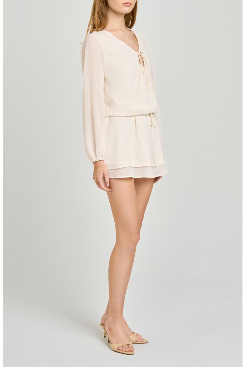 Nila Long Sleeve Minidress, Alternate, color, IVORY
