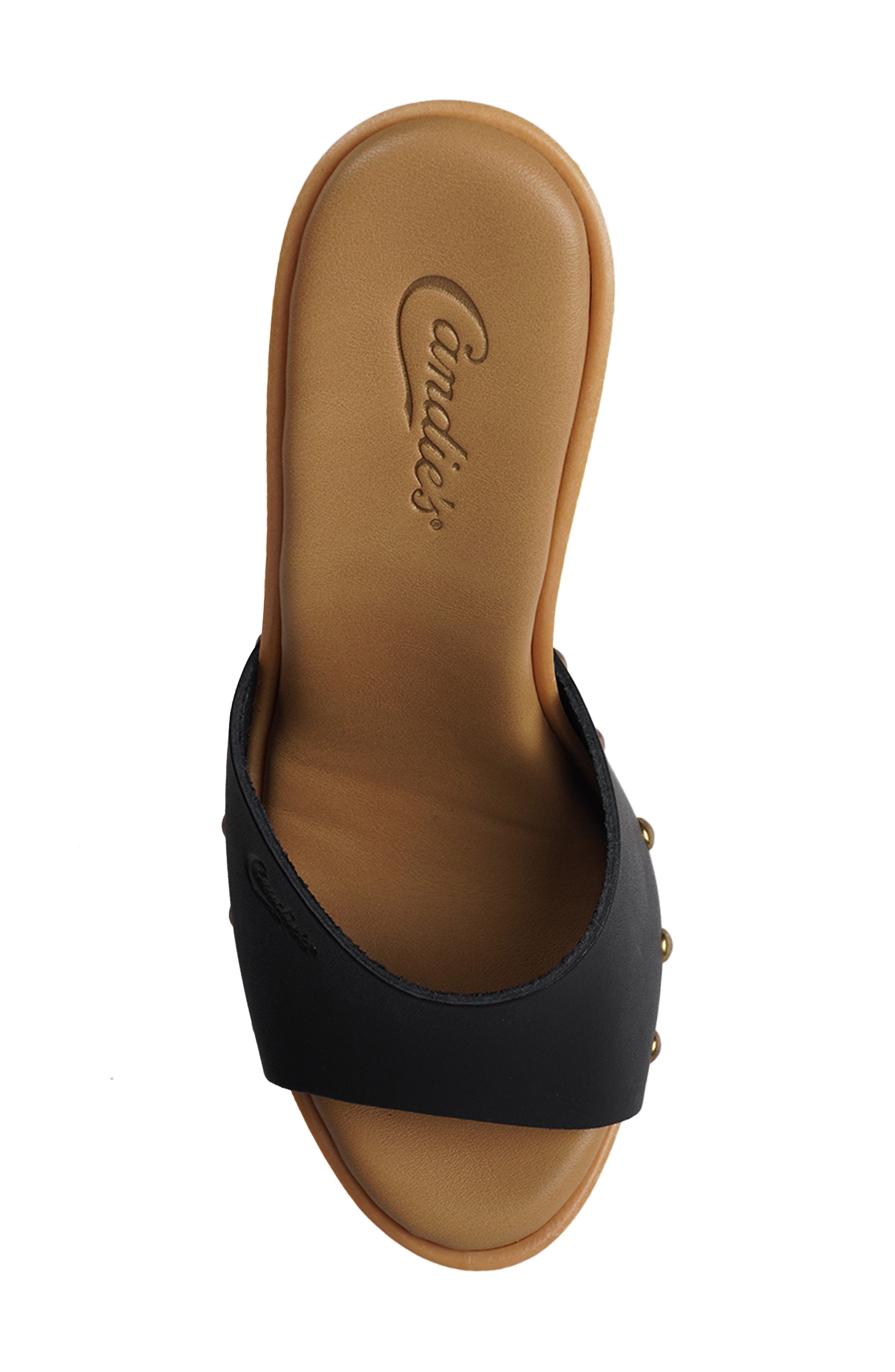 Candie's Viviana Platform Sandal, Alternate, color, Black Leather