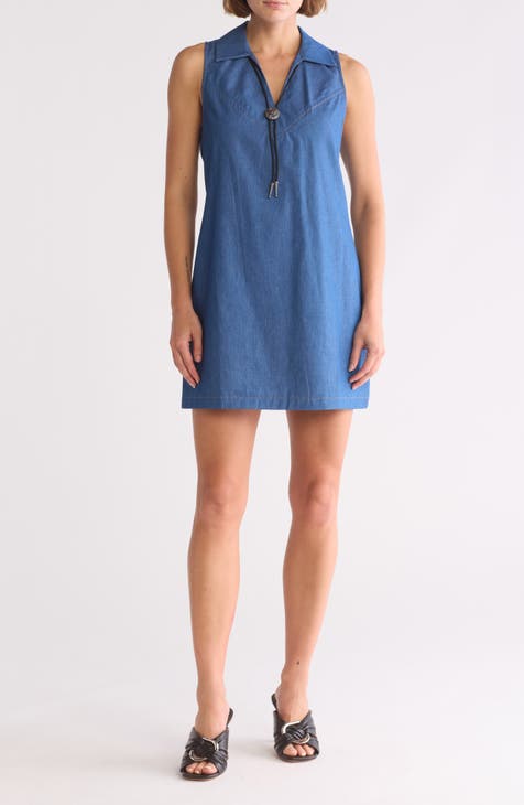 Chambray Sleeveless Dress