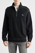 Tommy Bahama Montego Bay Textured Cotton & Lyocell Half Zip Pullover