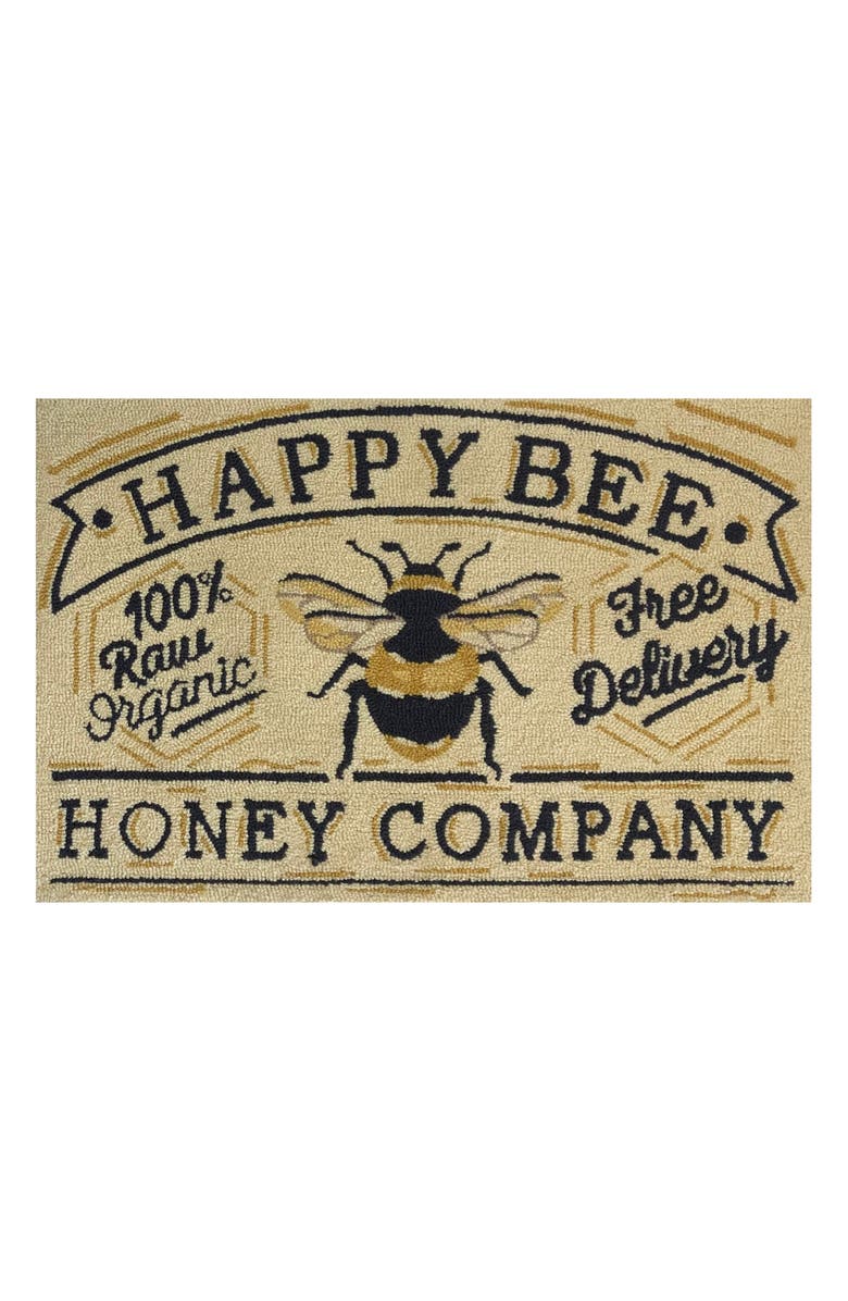 R16 HOME Honey Company Tufted Doormat, Main, color, Cream Black