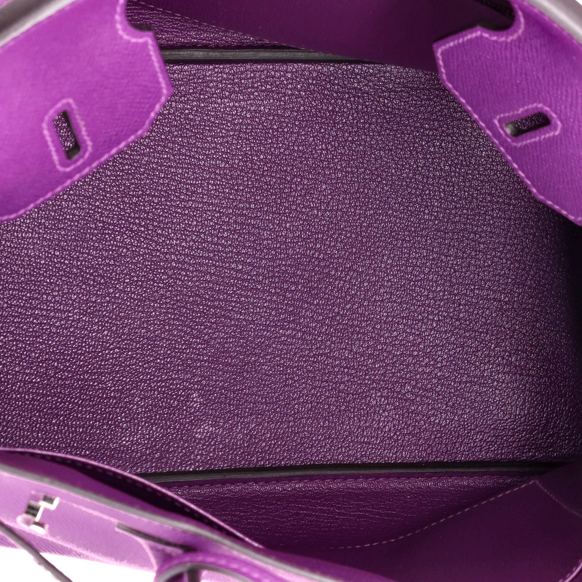 Pre-Owned Hermes Birkin Handbag Purple Epsom with Palladium Hardware 30, Alternate, color, 