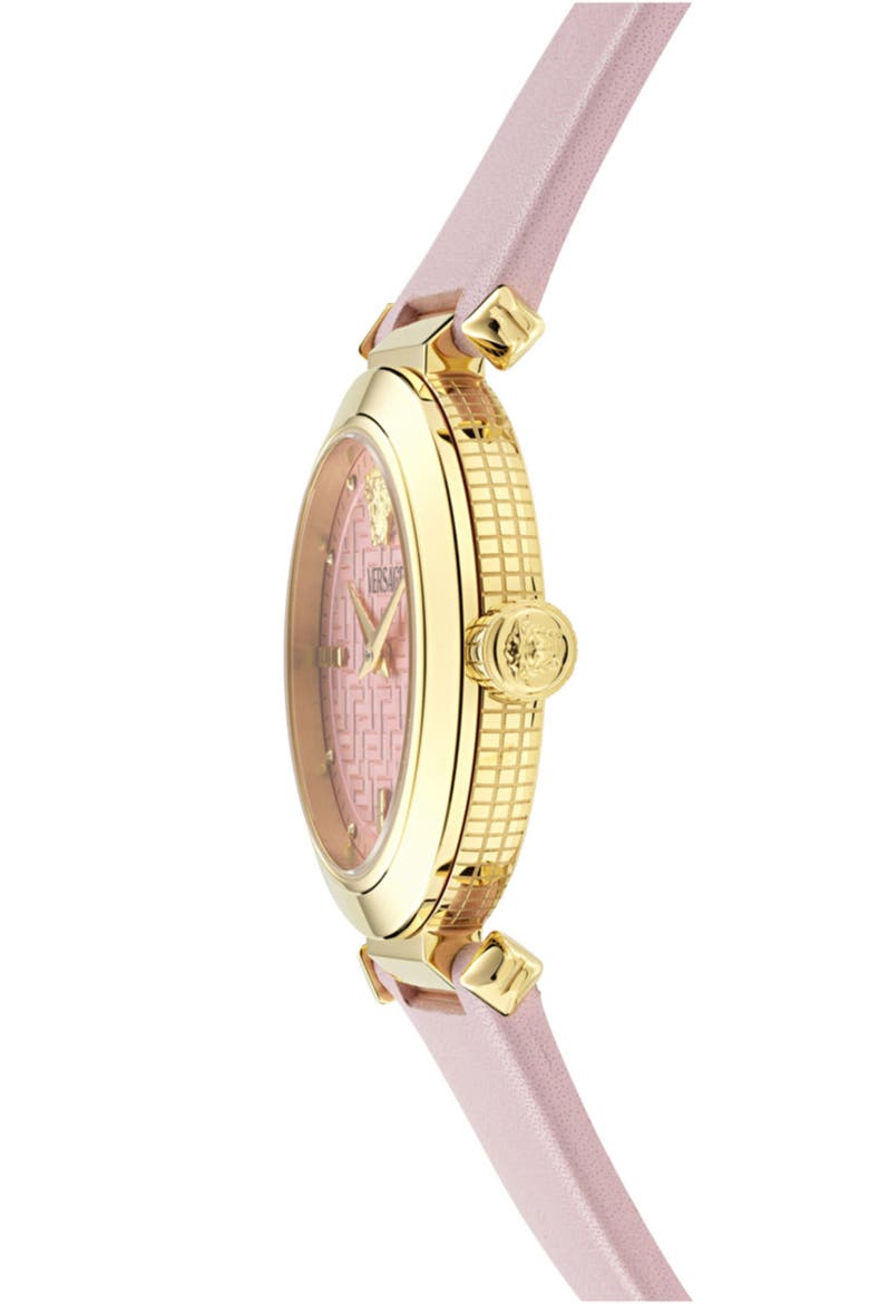 Renaissance Leather Strap Watch, 35mm, Alternate, color, GOLD1