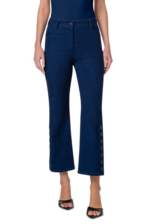 Cali Stretch Denim Crop Bootcut Jeans
