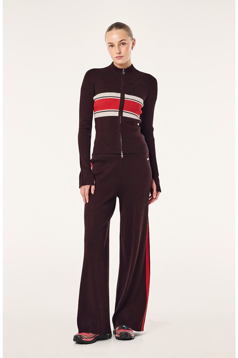 Solar Zip Knit Jacket, Alternate, color, DARK PLUM