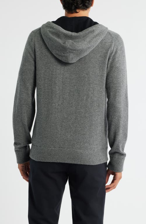 Vince Cashmere Zip Hoodie Sweater In Gray