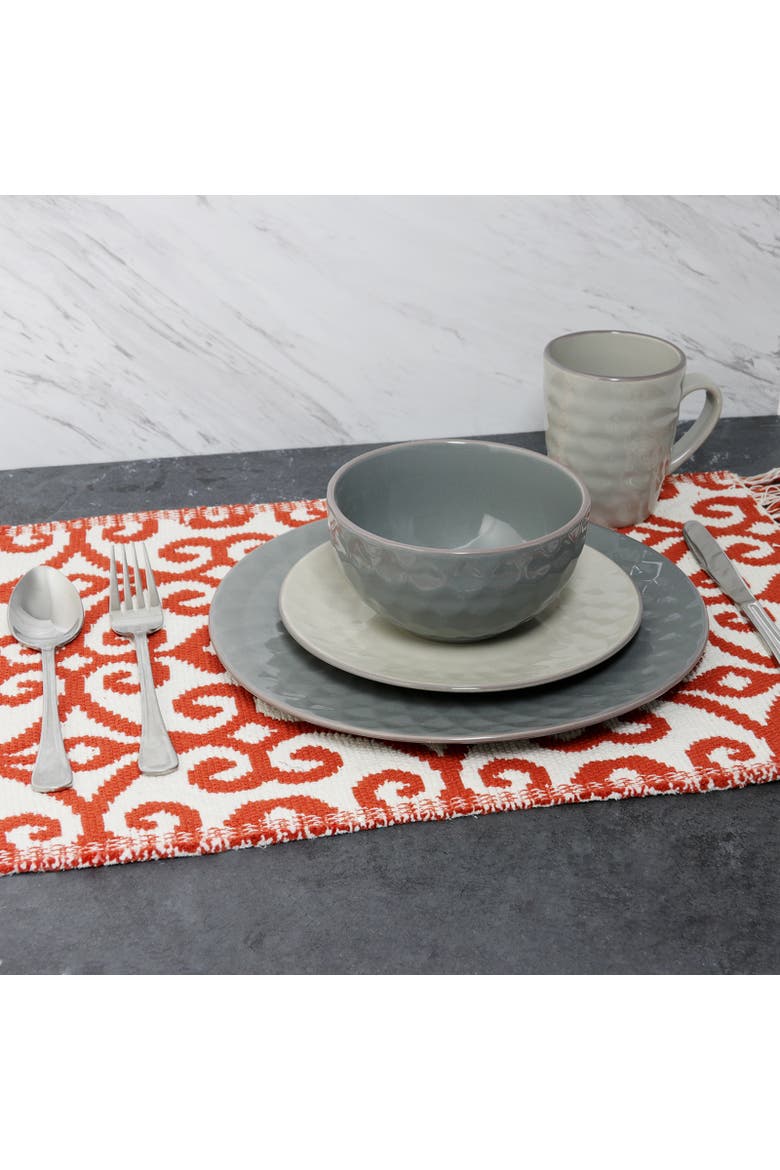 Tahitian Pearl 16 Piece Stoneware Dinnerware Set, Alternate, color, White