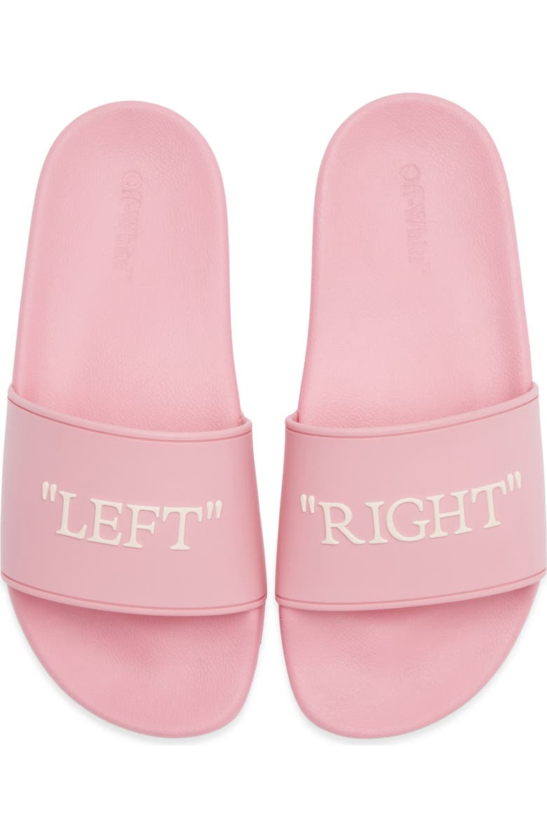 Off-White Quote Slide Sandal, Alternate, color, Rose Pink - Cloud Pink