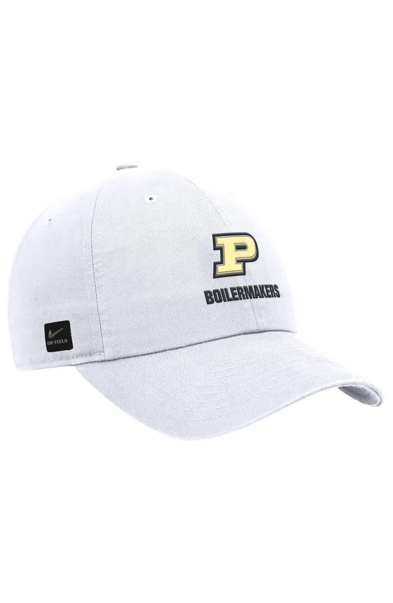 Nike Men's Nike White Purdue Boilermakers 2025 On-Field Club Adjustable Hat, Main, color, 