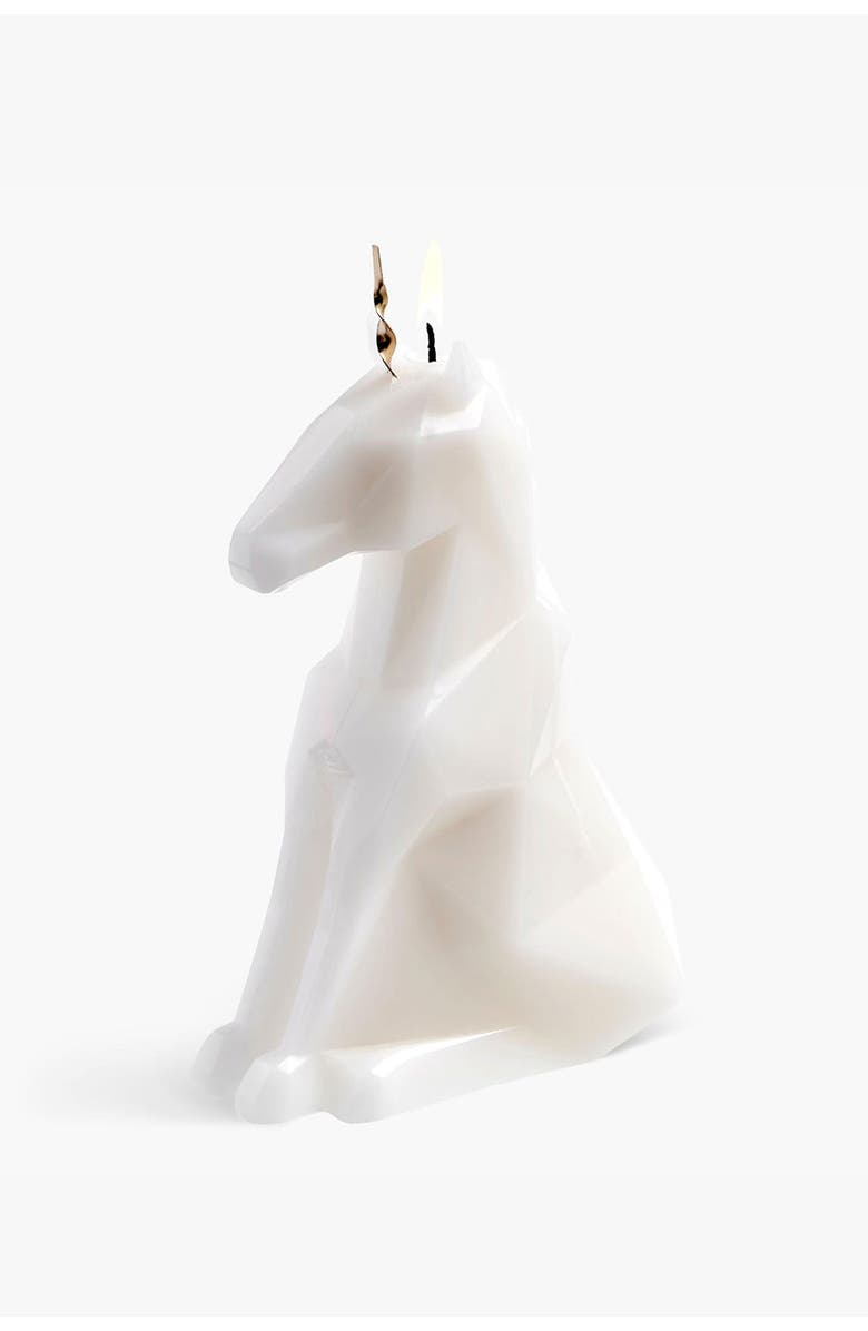 54Celsius PyroPet Einar Unicorn Candle, Main, color, White (Scented)