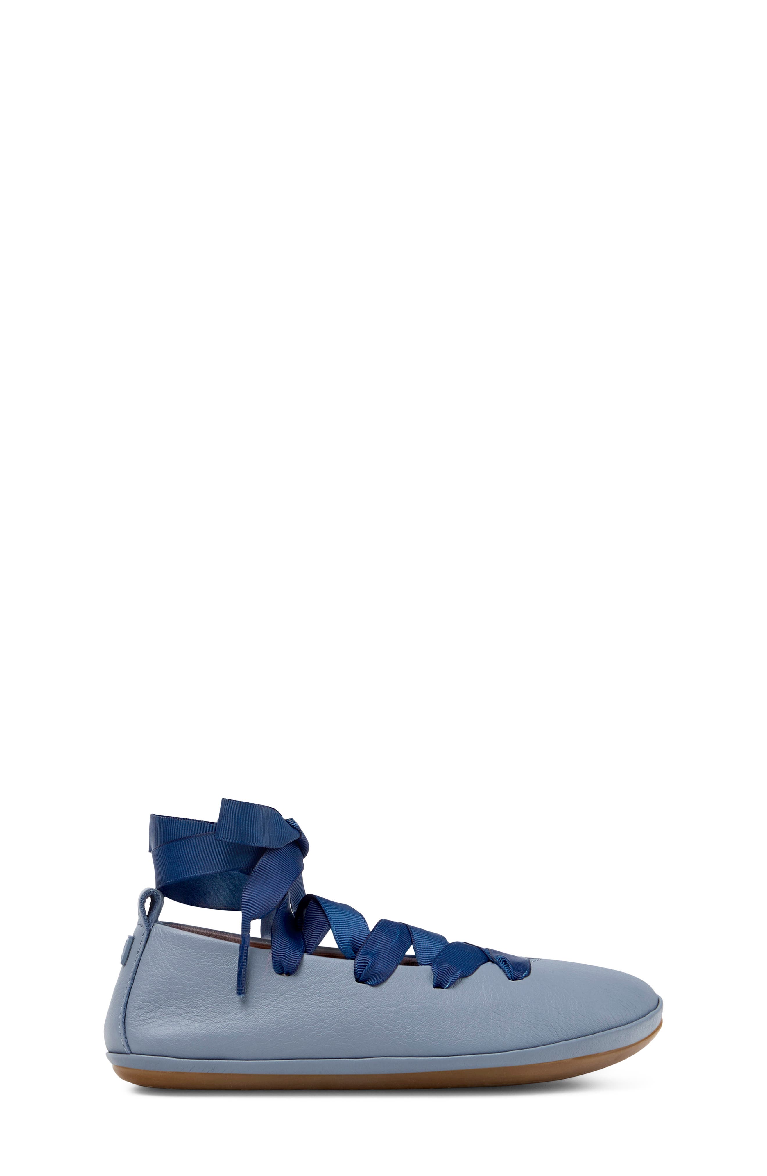 Camper Kids' Right Lace-Up Flat, Alternate, color, Pastel Blue