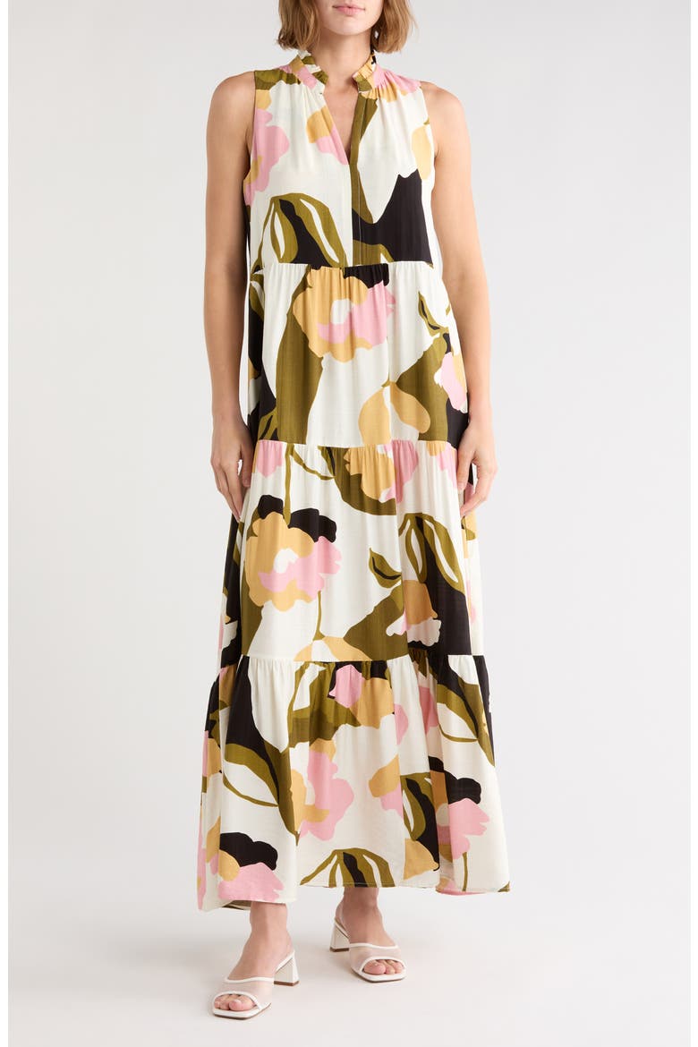 Tiered Maxi Dress, Main, color, NEW IVORY