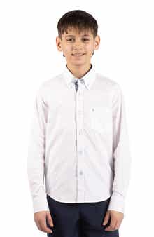 TailorByrd Kids' Signature Cotton Oxford Button-Down Shirt
