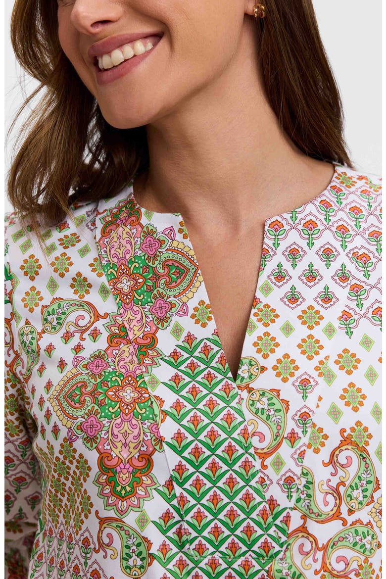 Alicia Patchwork Shift Dress, Alternate, color, GREEN MULTI