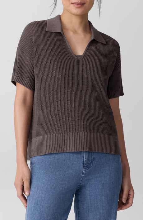Classic Organic Cotton & Silk Polo Sweater