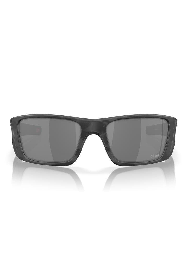 60mm Prizm™ Polarized Rectangular Sunglasses, Main, color, BLACK