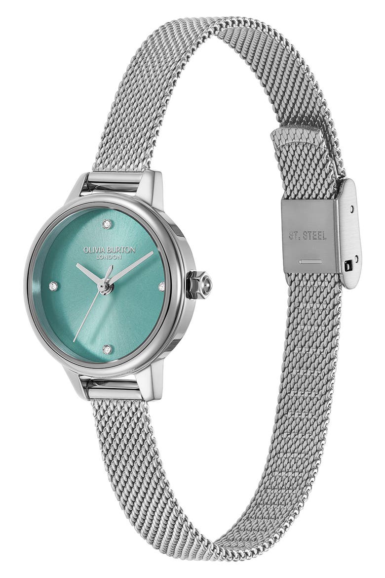 Mini Classic Mesh Strap Watch, 23mm, Alternate, color, BLUE
