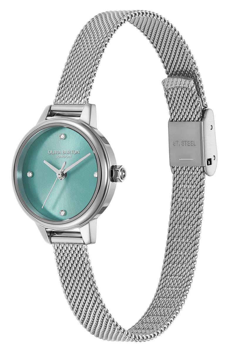 Olivia Burton Mini Classic Mesh Strap Watch, 23mm, Alternate, color, Blue