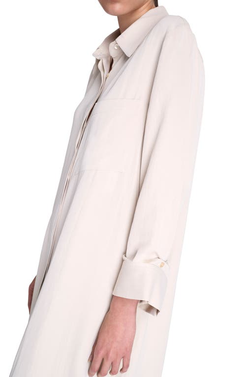 Twp Jennys Striped Maxi Shirtdress In Bone
